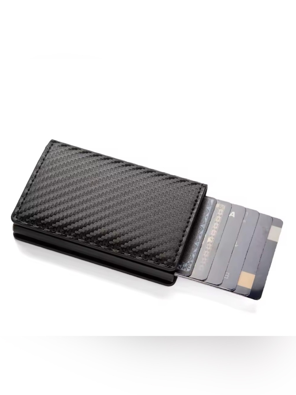 Anti-theft RFID credit card holder minimalist wallet pocket slim vegan leather